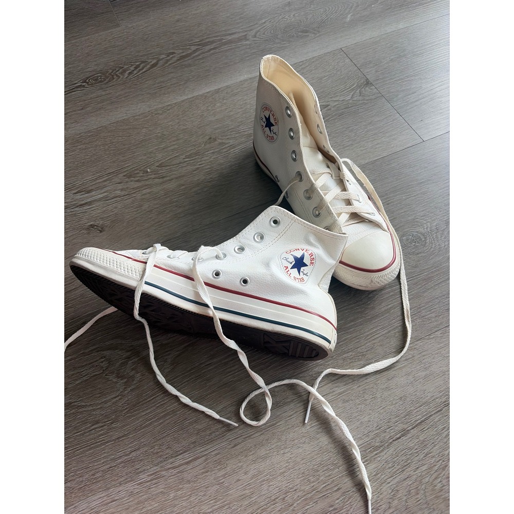 Converse genuine leather Chuck Taylor All Star White Leather High Top Sneakers